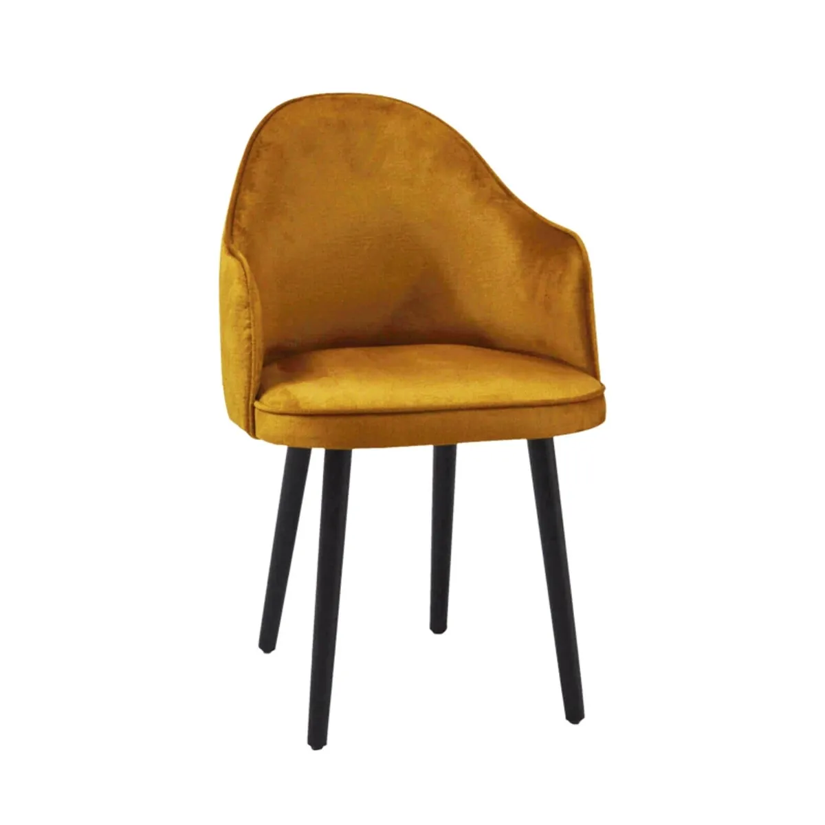 Bistrot - Fauteuil confortable en tissu et pieds bois — vue 3