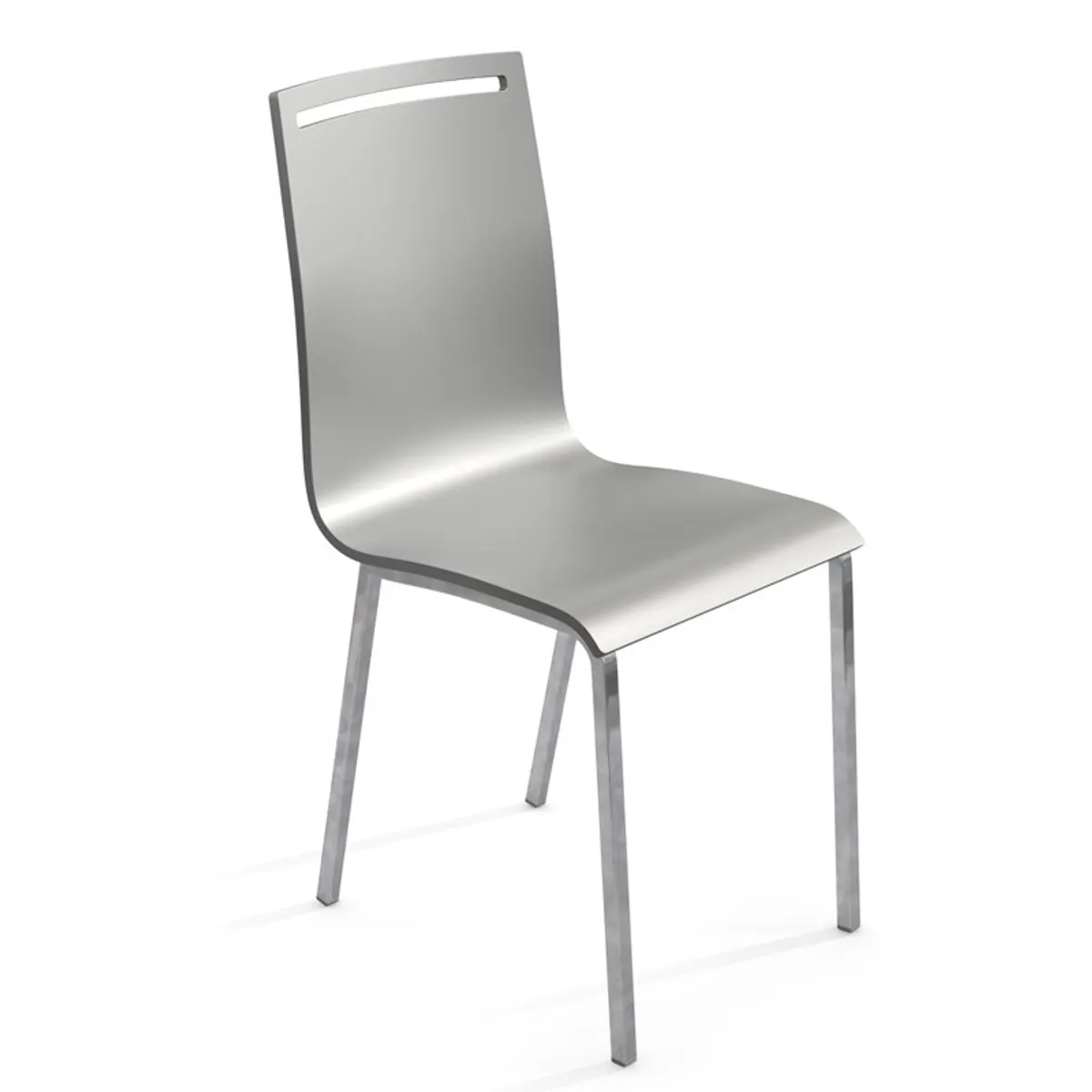 Nera - Chaise moderne en métal et bois — vue 3