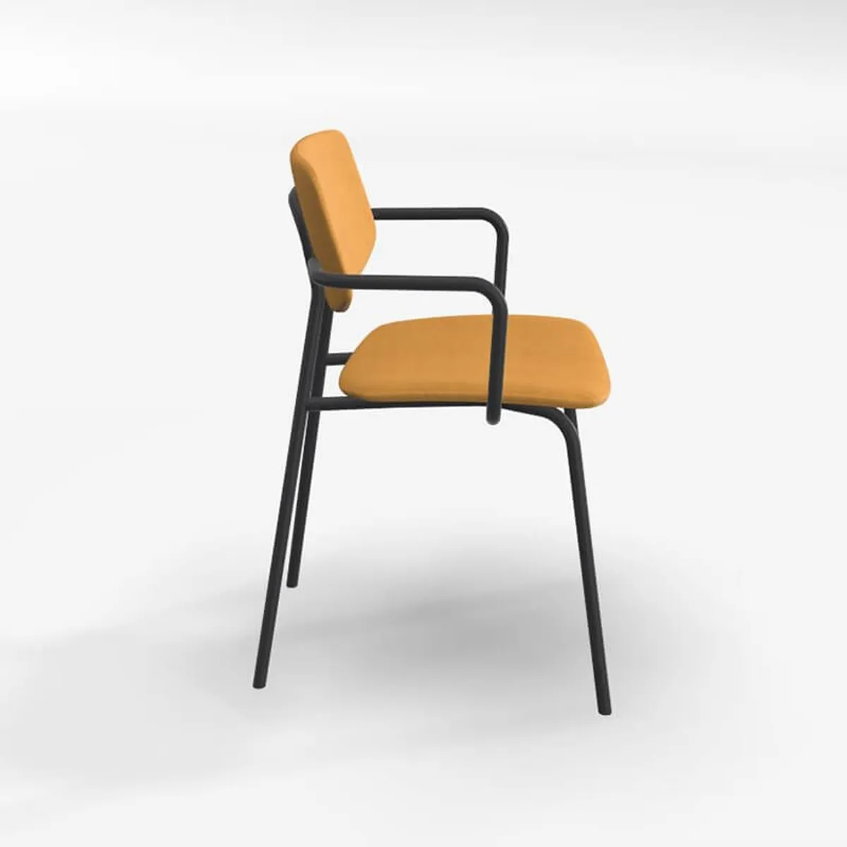 Lago - Chaise avec accoudoirs rétro et revêtement en tissu — vue 3