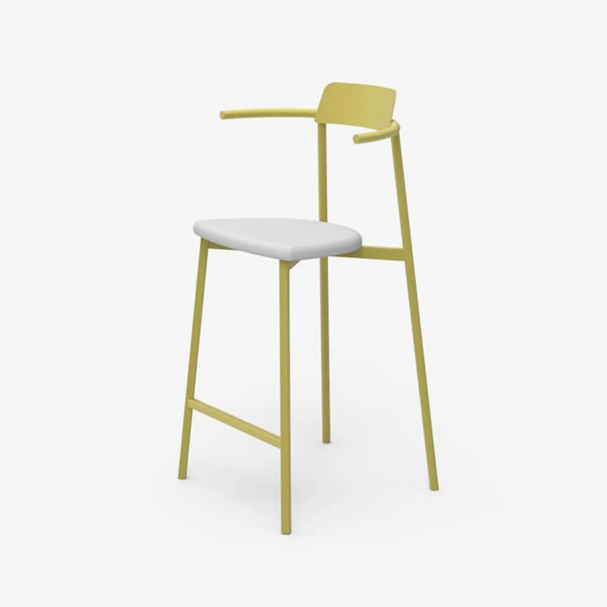 Alice Carrier ® - Tabouret snack moderne en acier fabriqué en France — vue 3