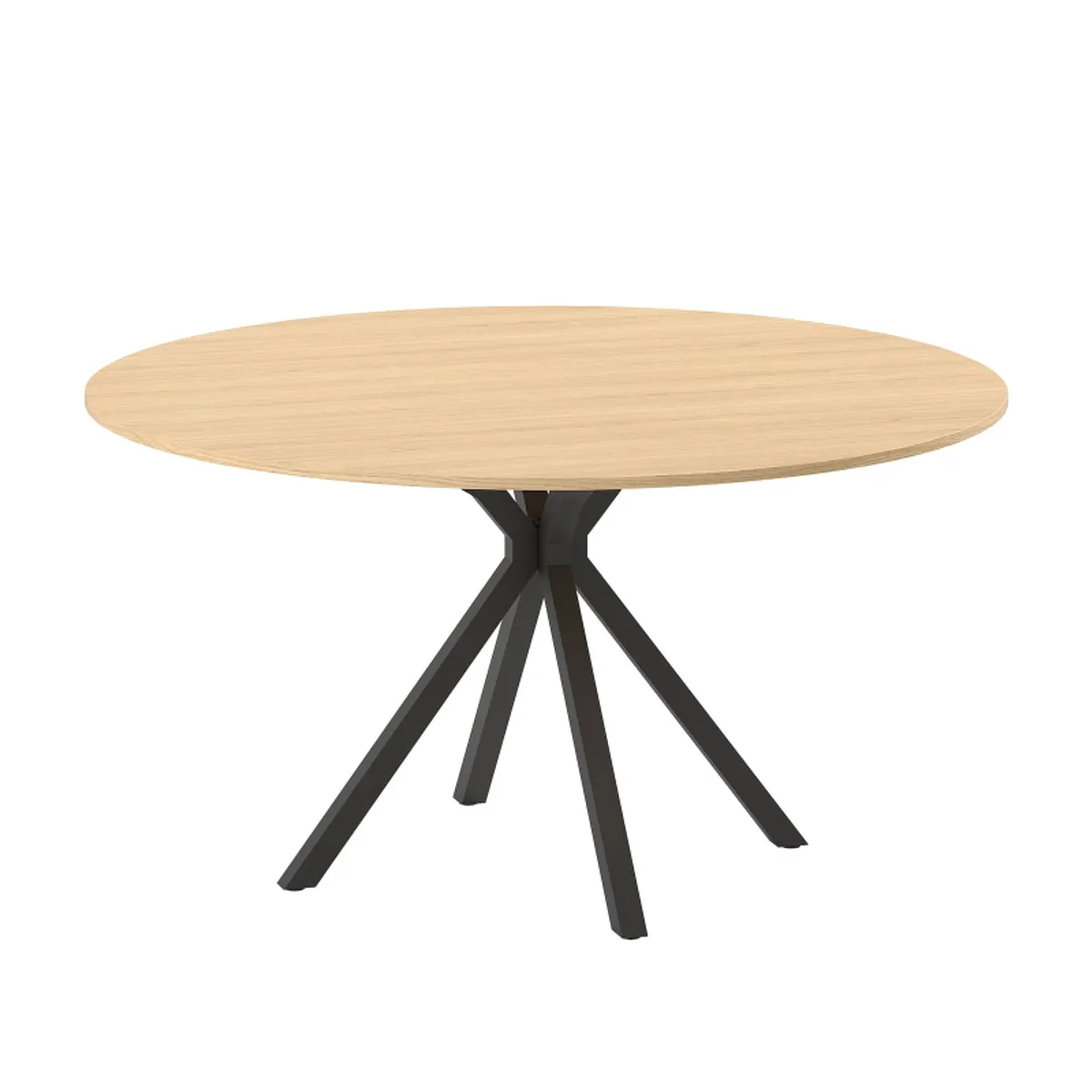 Onyx - Table ronde en mélaminé avec pied central design en métal — vue 5