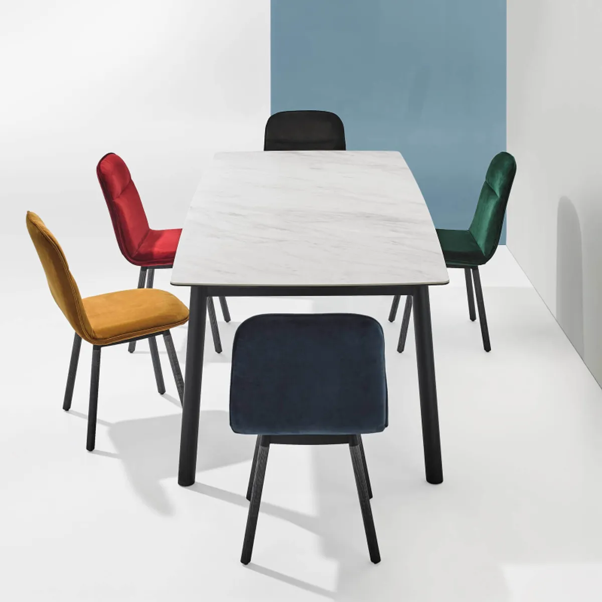 Köln Mobliberica® - Chaise moderne en tissu et pieds métal — vue 3