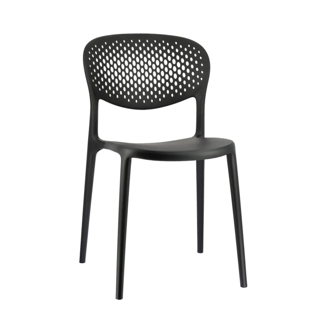 Abby Connubia® - Chaise de jardin empilable en polypropylène recyclé avec dossier microperforé — vue 4