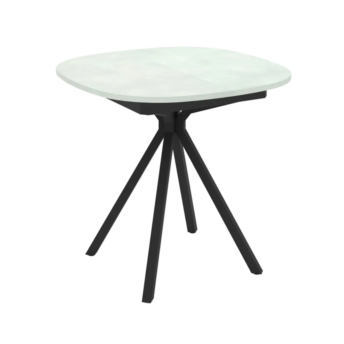 Onyx - Table snack carrée avec bords arrondis en stratifié et pieds en métal — vue 4