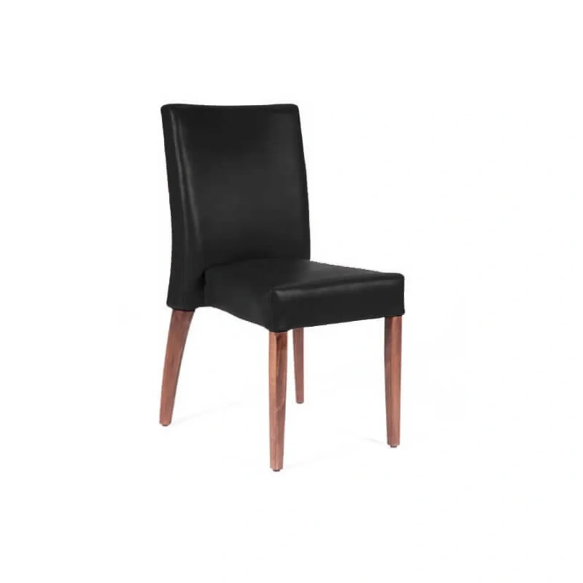 Matias stack - Chaise confortable empilable en simili avec pieds en bois