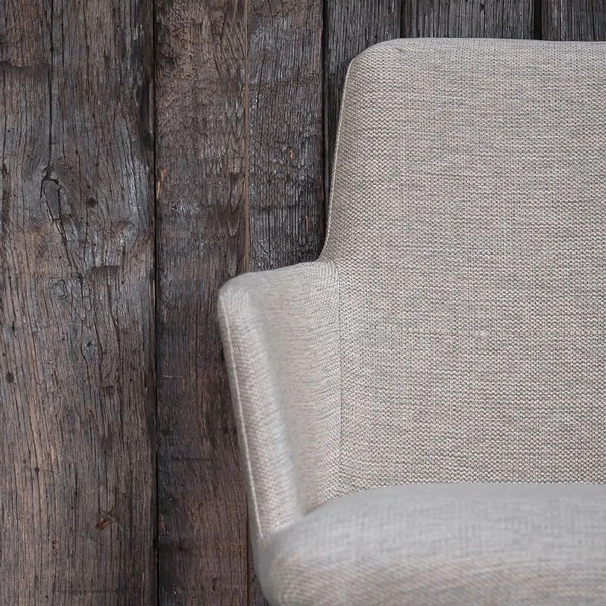 Rob C02 Mobitec® - Fauteuil de salle à manger cocooning en tissu et pieds bois — vue 4