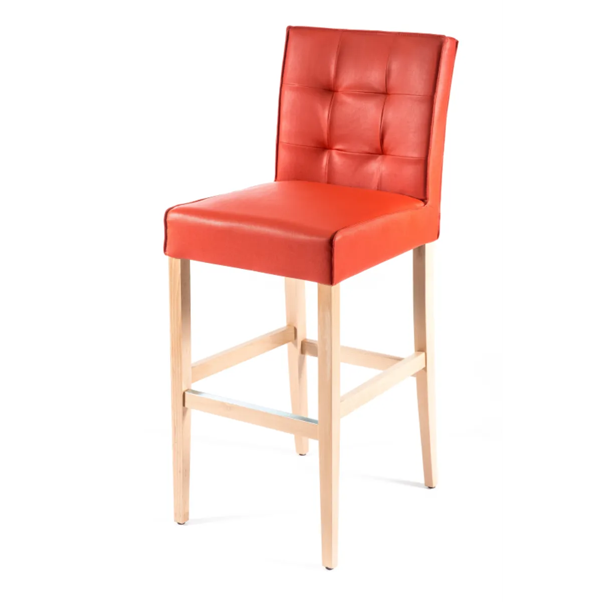 BarCarpe 2 - Tabouret de bar matelassé en synthétique et bois — vue 5