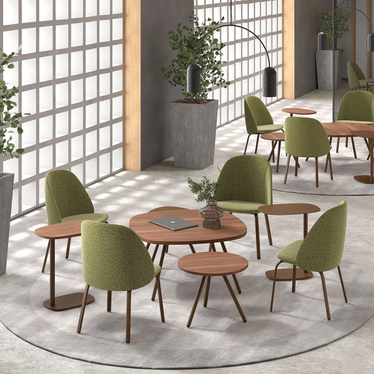 Trevi - Table basse design triangulaire en stratifié — vue 4