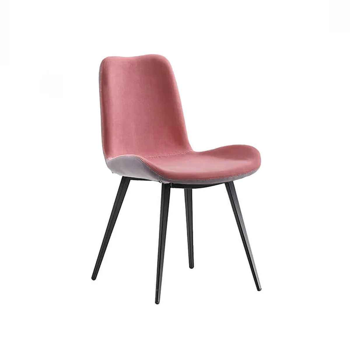 Dalia Midj® - Chaise moderne bicolore en tissu et pieds en métal