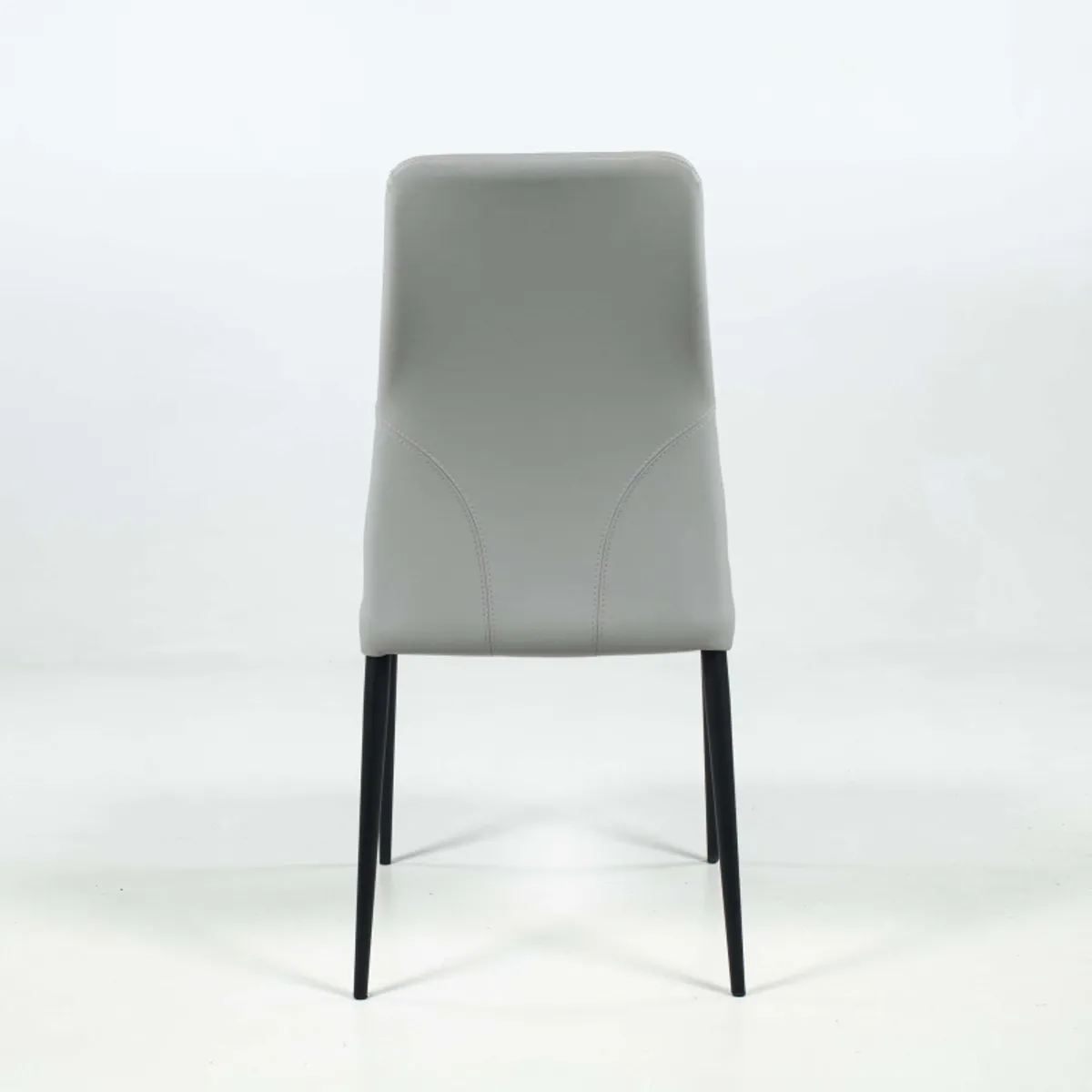 Mathilde - Chaise de séjour moderne italienne en synthétique et pieds en métal — vue 5