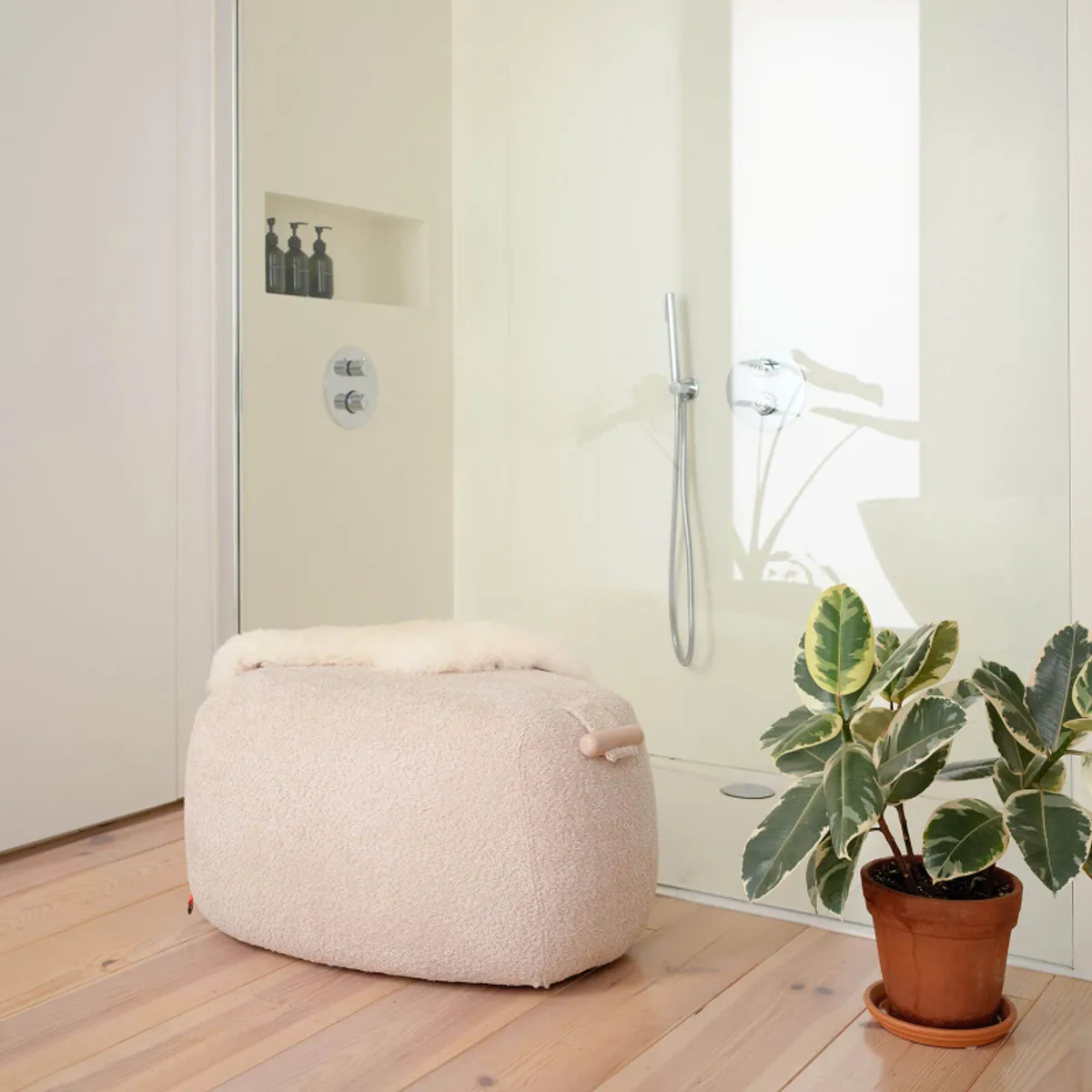 Thalia XL Mobitec ® - Grand pouf cosy en tissu avec poignée — vue 4