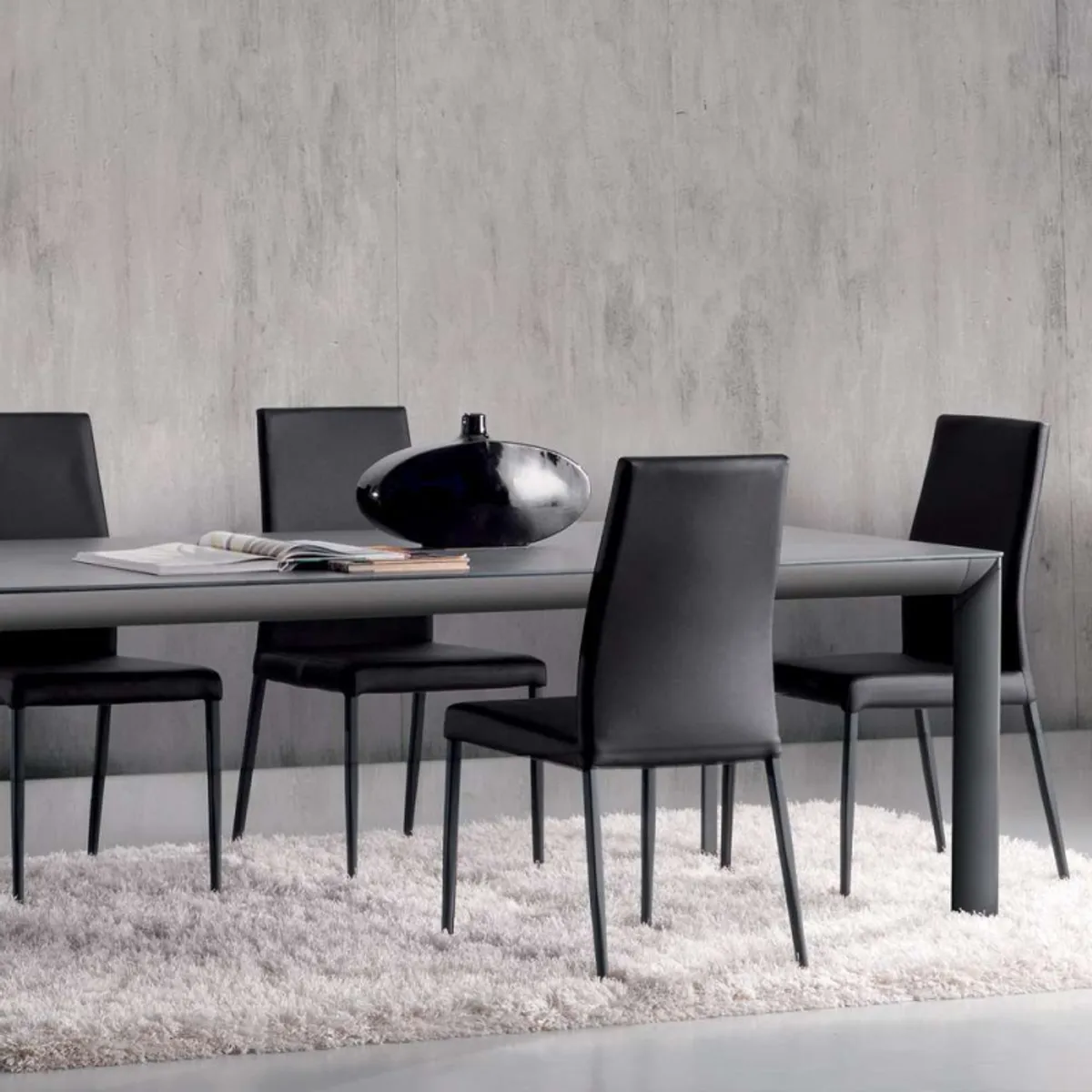 Cocoon - Table italienne rectangulaire extensible en céramique contemporaine — vue 5