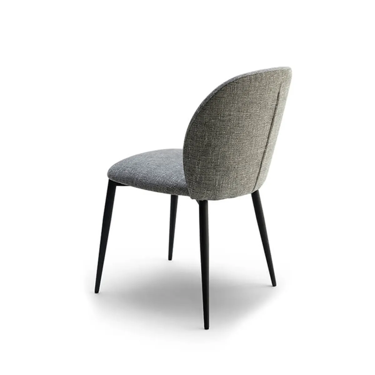 Odette - Chaise moderne avec dossier incurvé en tissu et pieds en métal — vue 4