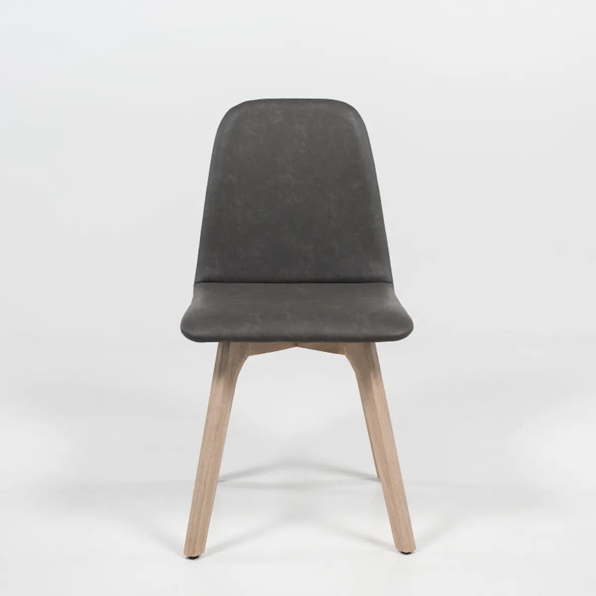 Pandora - Chaise de salle à manger scandinave en synthétique et bois — vue 3