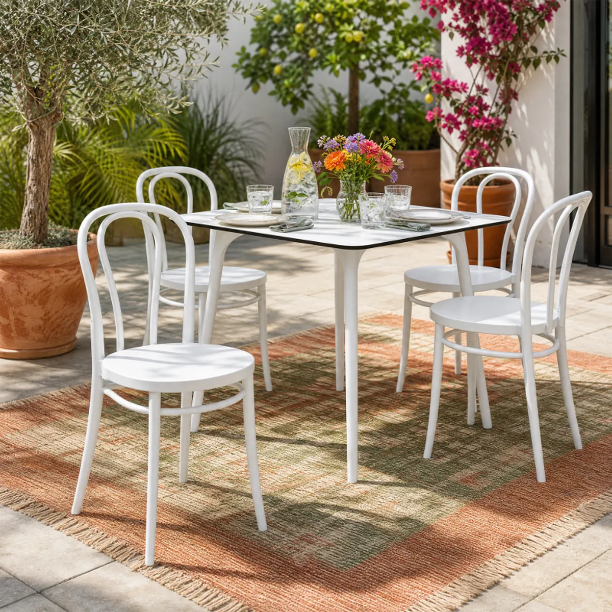 Victor - Chaise de jardin bistrot empilable en polypropylène — vue 4