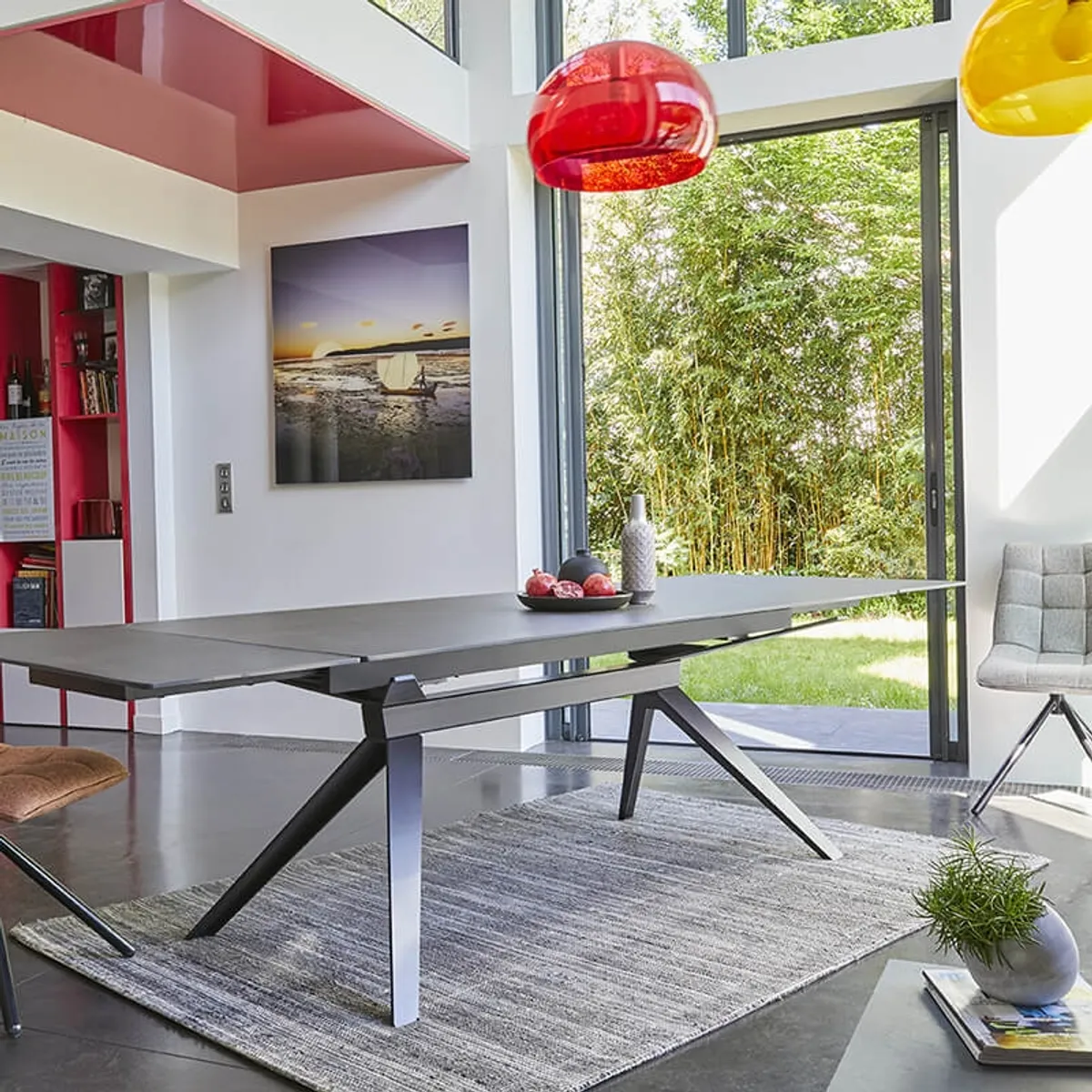Luna - Table extensible de salle à manger design en céramique — vue 5