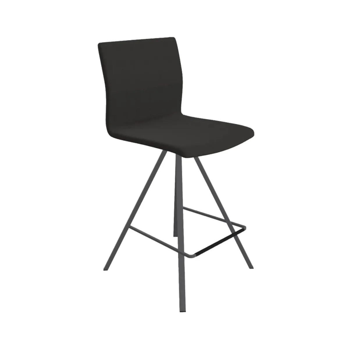 Silva - Tabouret snack design tissu et métal — vue 3