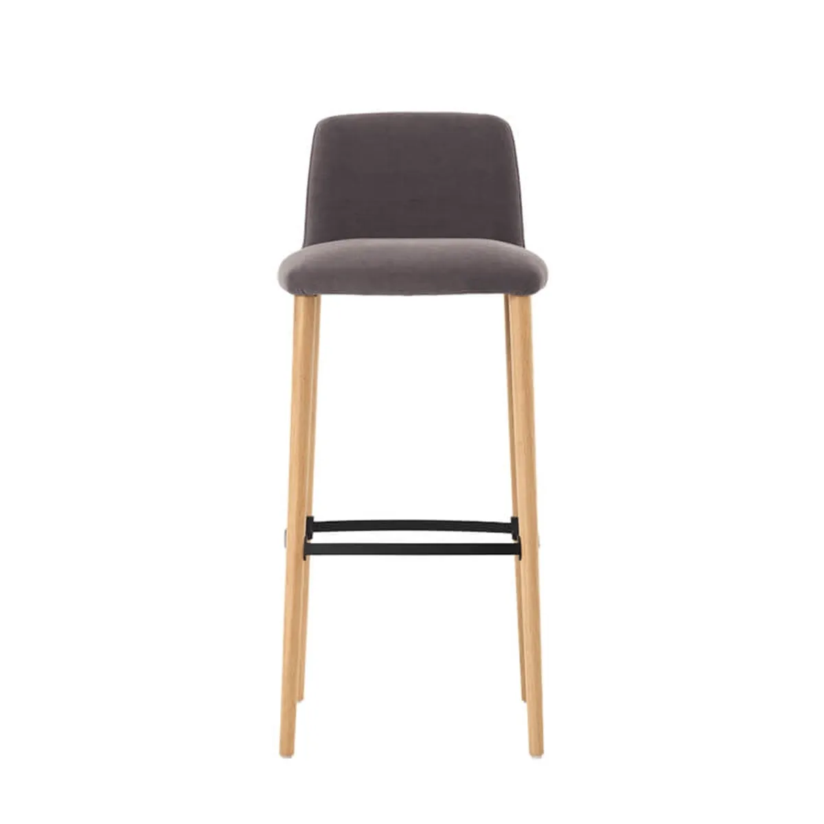 Rob C06 Mobitec® - Tabouret de bar en tissu et pieds bois massif — vue 3