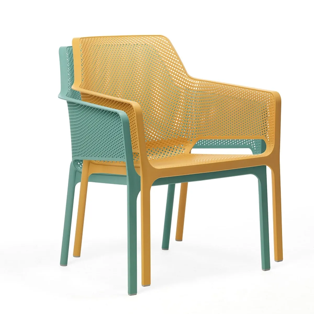 Net relax - Fauteuil relax moderne empilable en polypropylène — vue 3