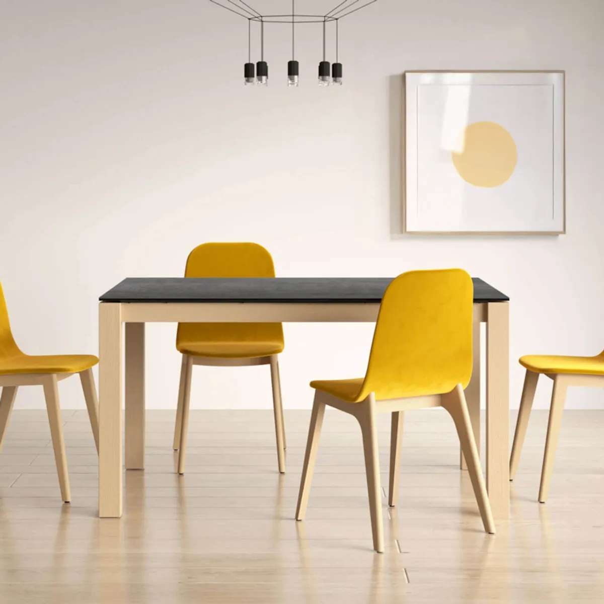 Quadra - Table moderne en céramique extensible — vue 4