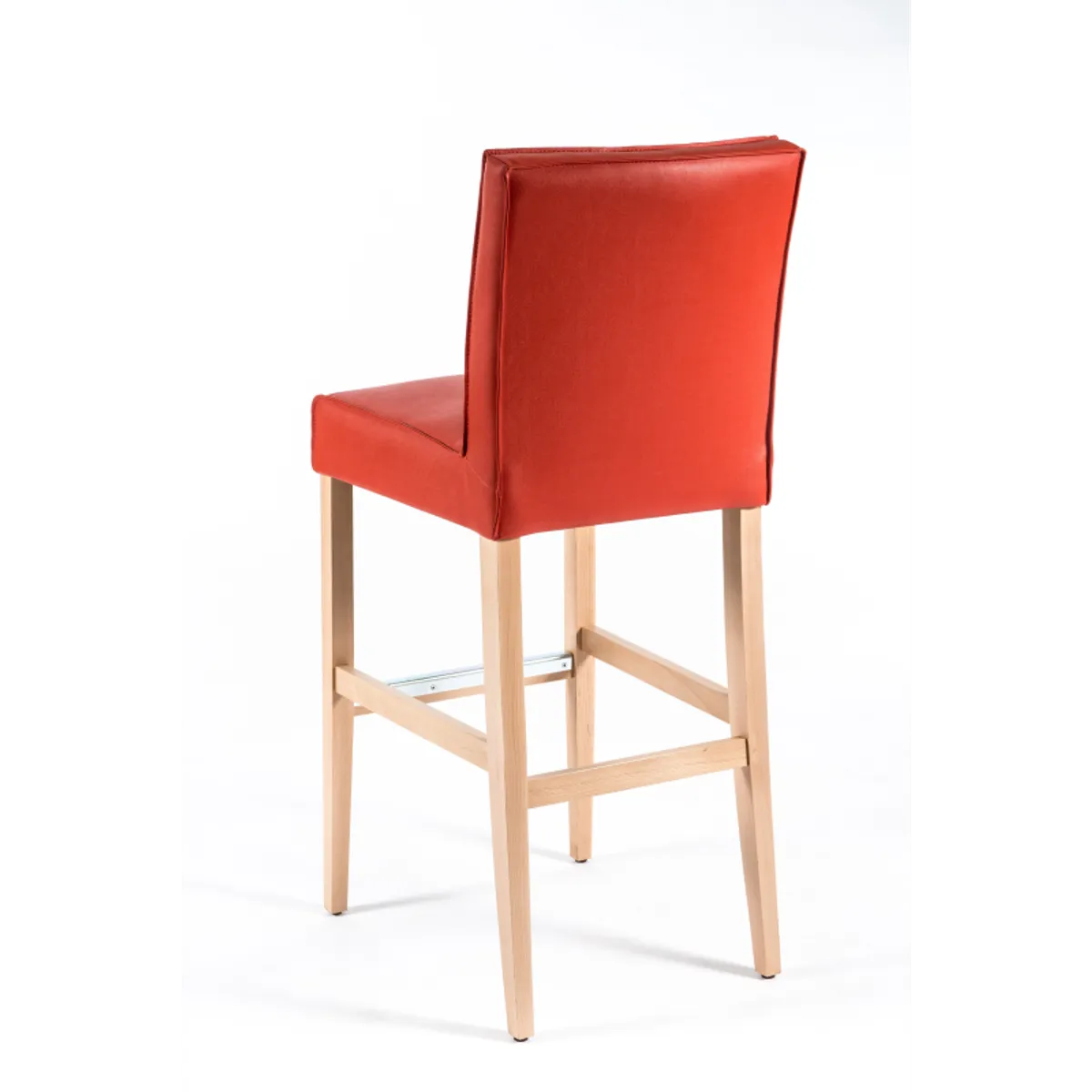 BarCarpe 2 - Tabouret de bar matelassé en synthétique et bois — vue 3