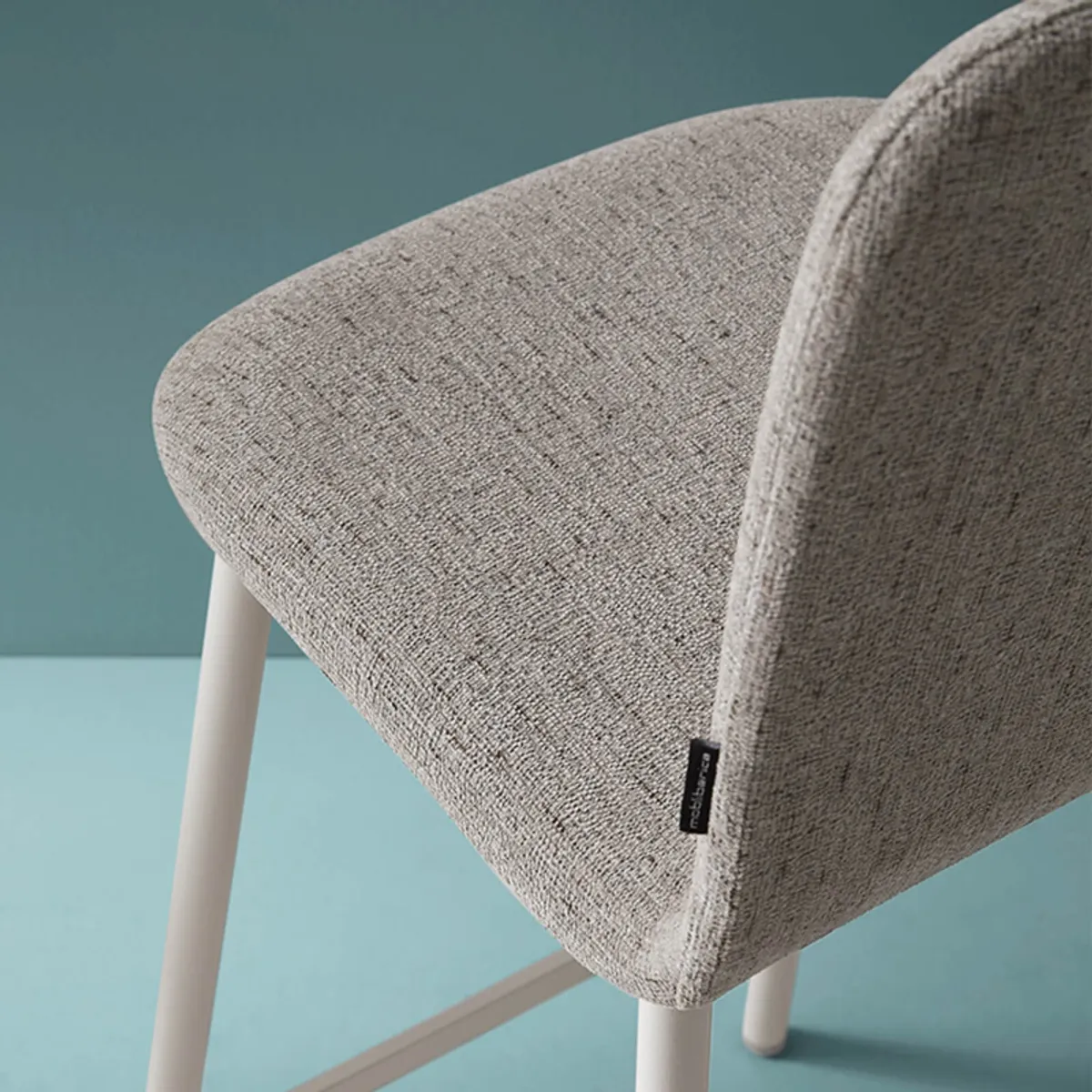 Pepper Mobliberica® - Tabouret snack moderne en tissu et pieds en métal — vue 3