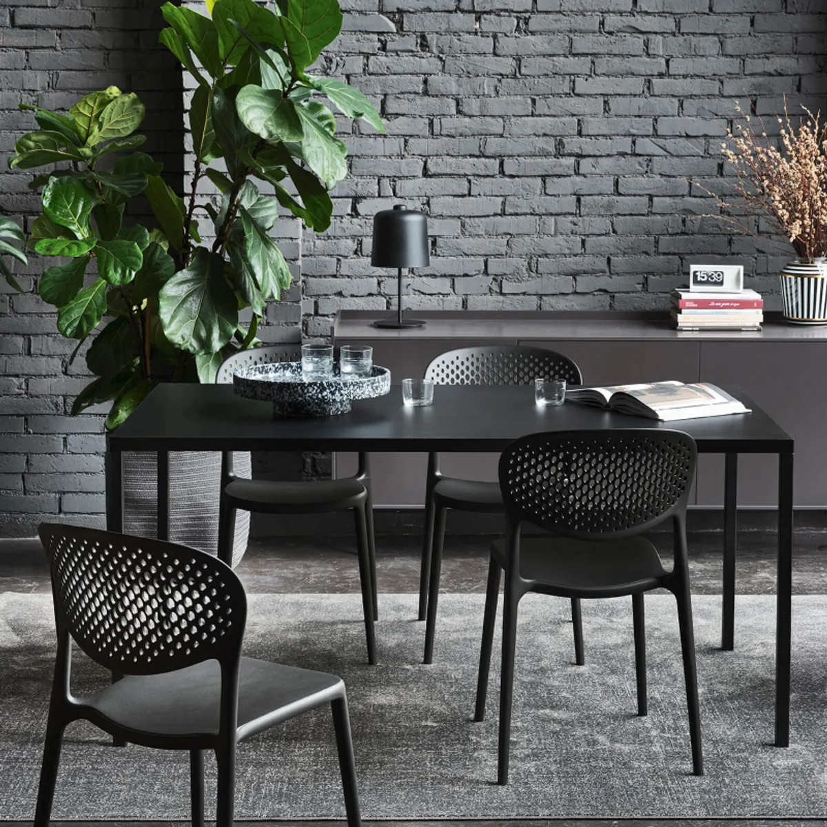 Abby Connubia® - Chaise empilable en polypropylène recyclé avec dossier microperforé — vue 5