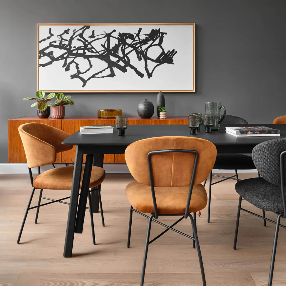 Rennes Mobitec® - Table moderne en bois massif pieds épingle — vue 3