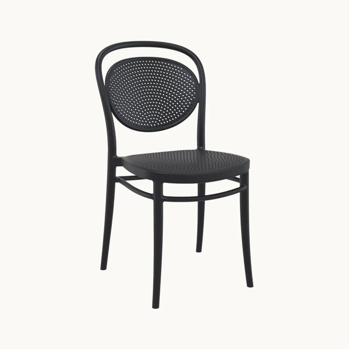 Marcel - Chaise moderne empilable en polypropylène
