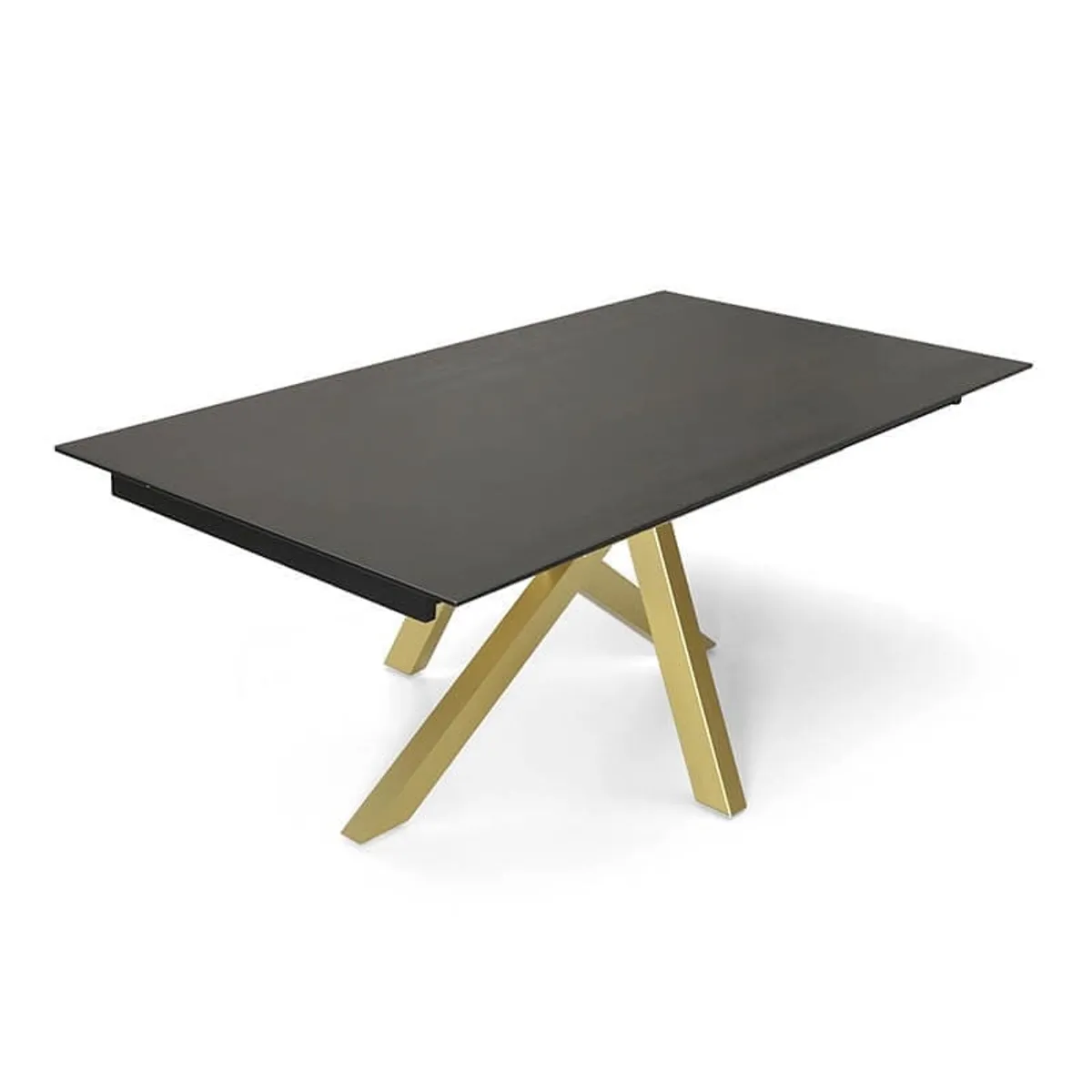 Moon - Table design extensible en Dekton avec pied central — vue 5