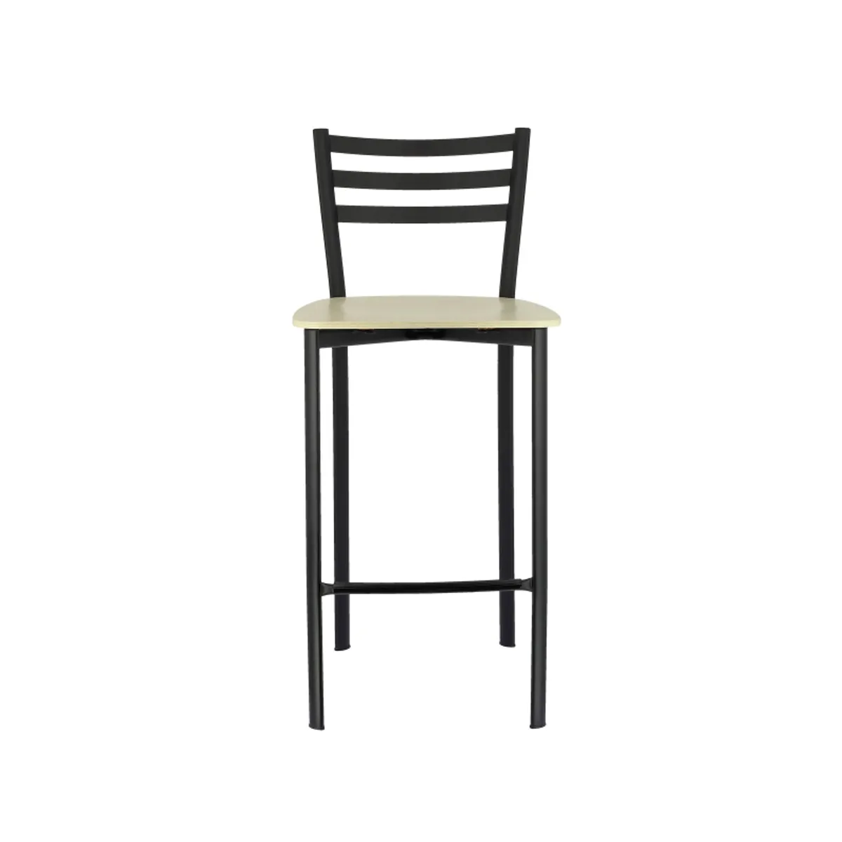 Ace 1329 - Tabouret de cuisine en métal et assise bois hauteur snack — vue 3