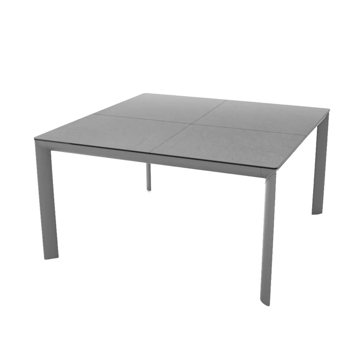 Cocoon - Table carrée extensible en céramique et pieds en métal — vue 3