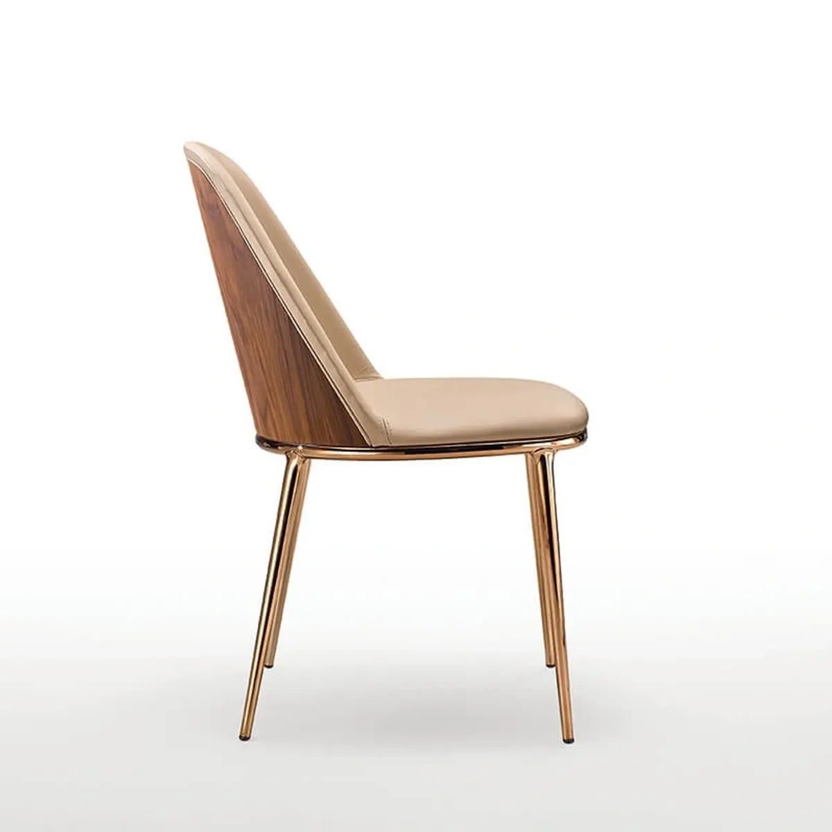 Léa Midj® - Chaise design italienne avec dos du dossier en bois
