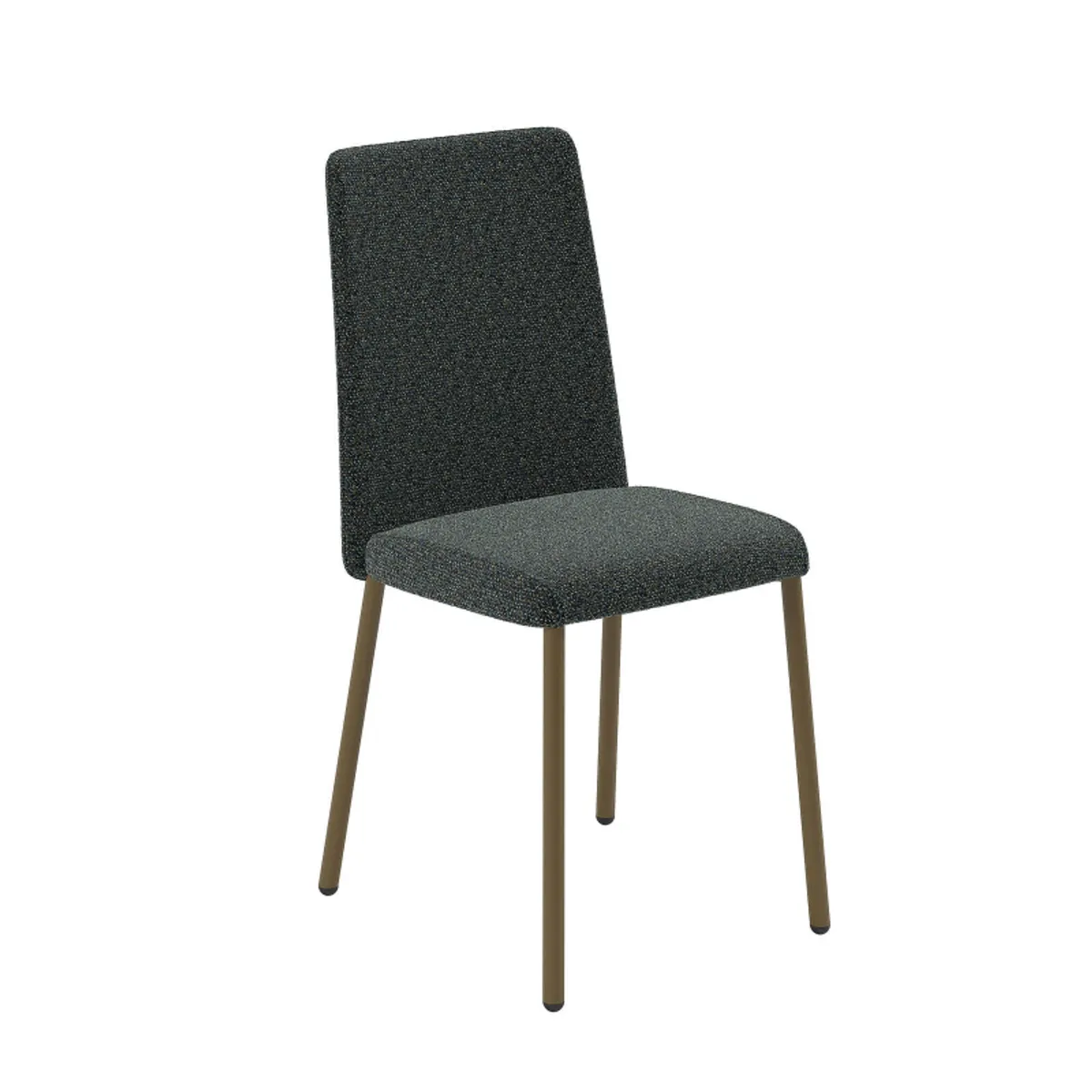 Pierrot - Chaise de salle à manger confortable en tissu et pieds en métal