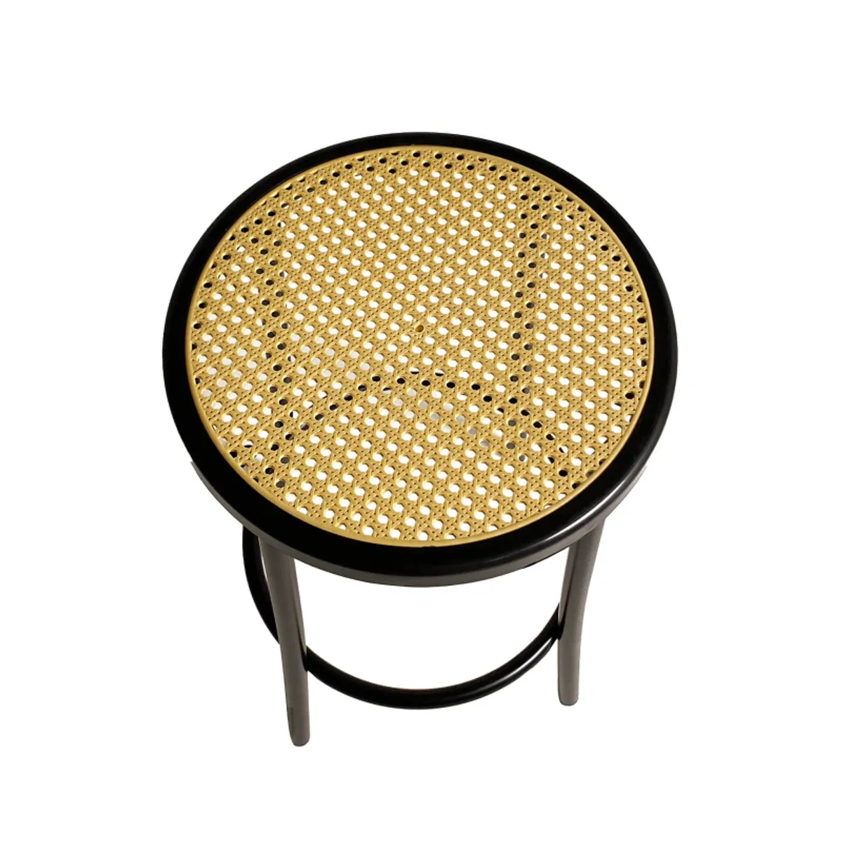 Bistro - Tabouret bistrot sans dossier assise imitation cannage fabriqué en France — vue 4
