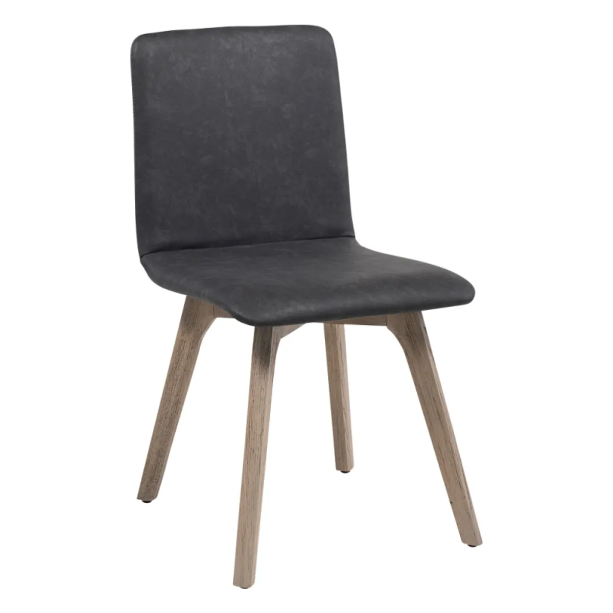 Plaza diamant - Chaise de séjour scandinave matelassée en synthétique et bois
