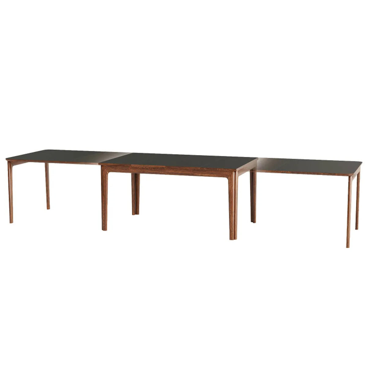 SM26/27 - Table danoise extensible en bois massif et en stratifié noir — vue 5