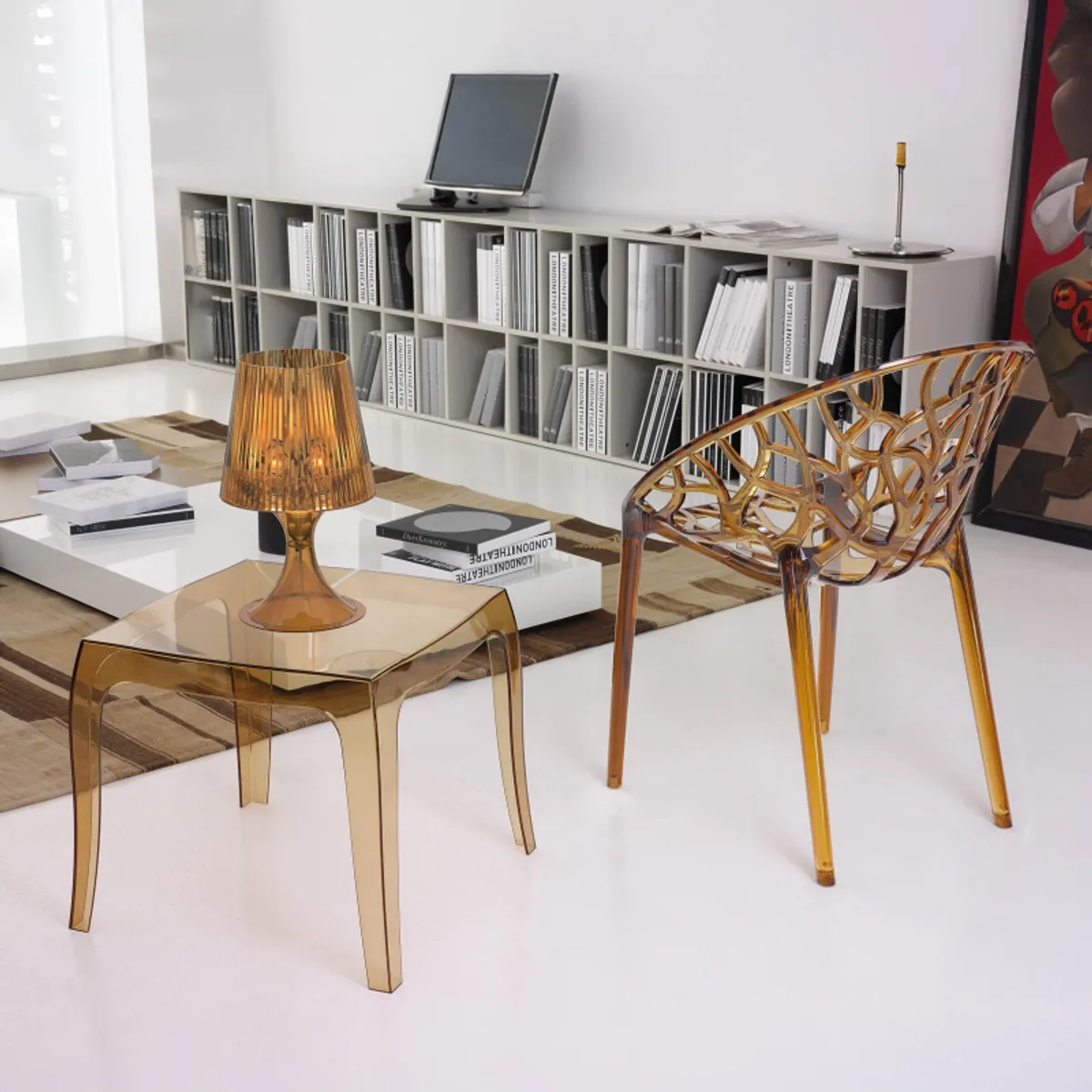 Crystal - Chaise design en polycarbonate — vue 5