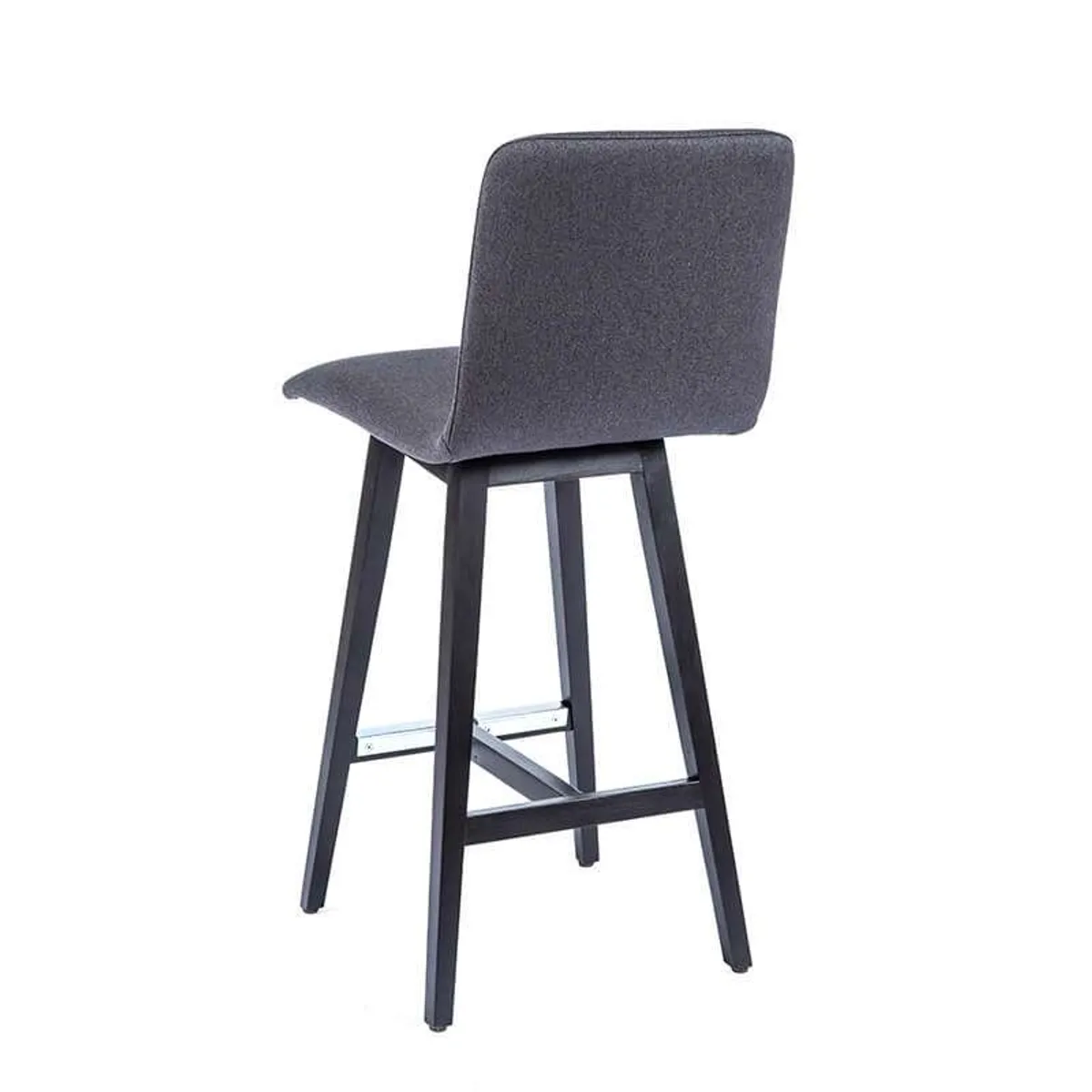 BarPlaza - Tabouret snack style scandinave en tissu et pieds bois — vue 4