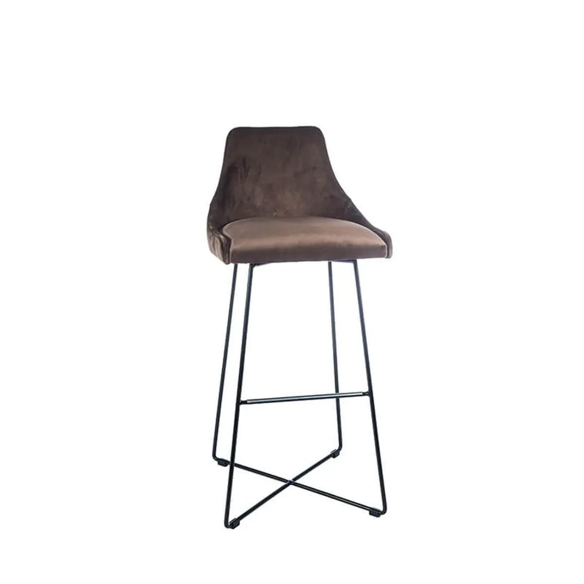 BarLars line - Tabouret de bar en métal et tissu