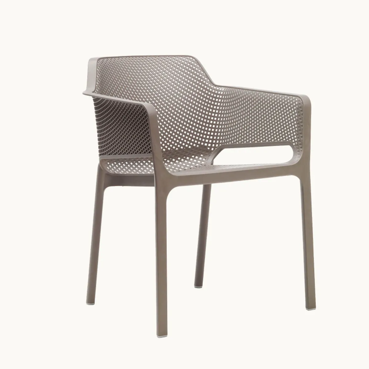 Net - Fauteuil moderne empilable en polypropylène