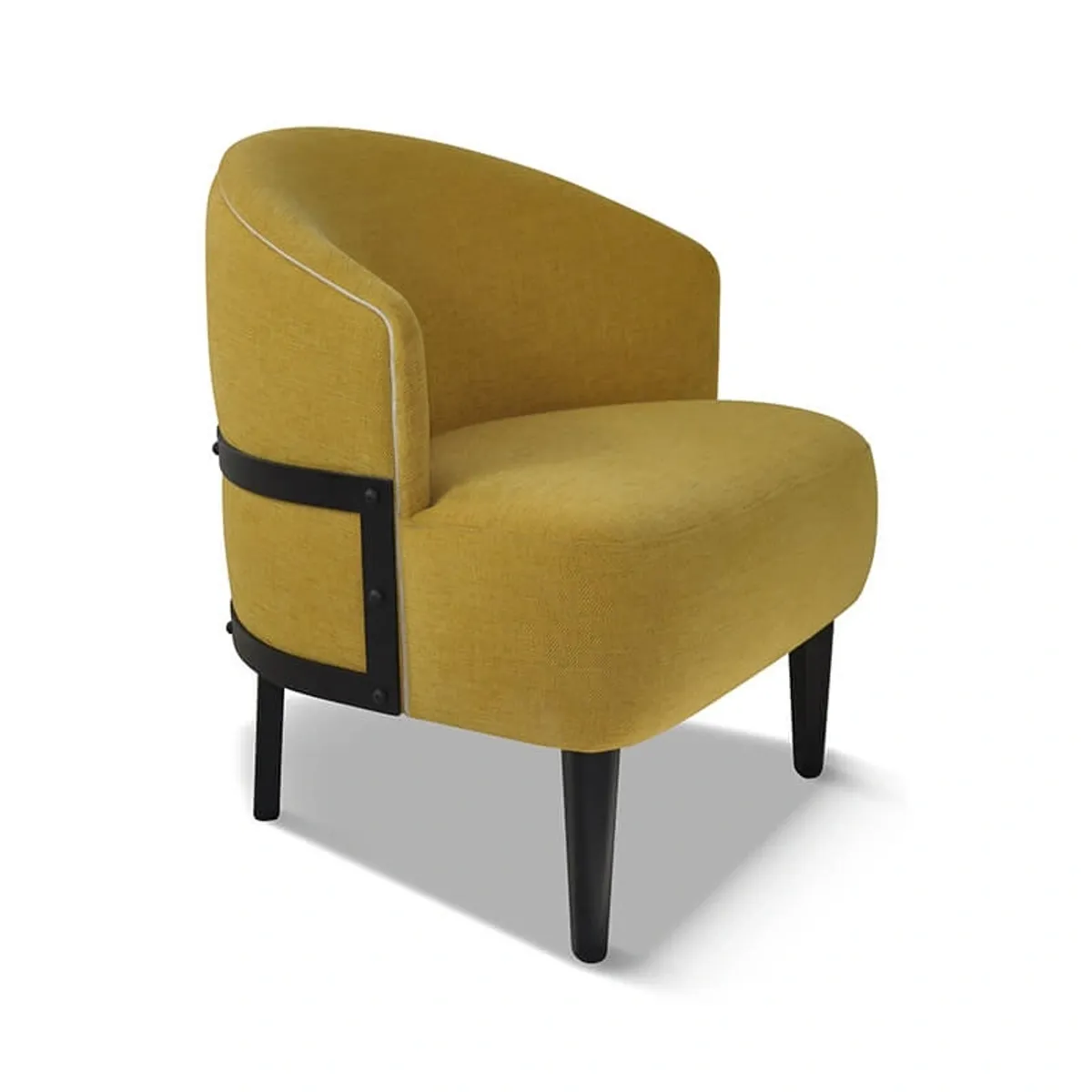 Factory - Fauteuil vintage en tissu fabriqué en France