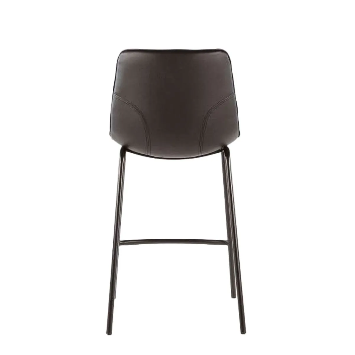 Coque - Tabouret coque snack en synthétique et pieds en métal noir — vue 4