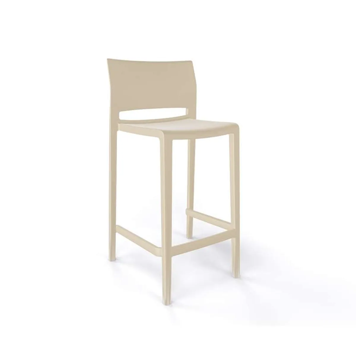 Bakhita - Tabouret snack de jardin moderne empilable — vue 5