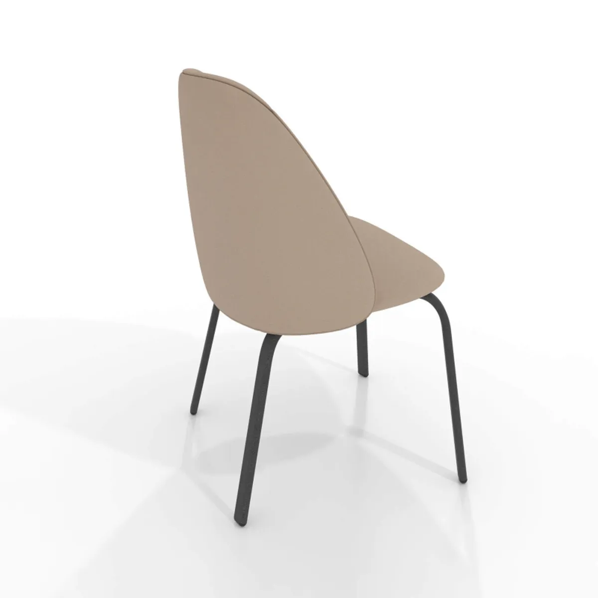 Sofia - Chaise basse cosy en simili avec pieds en métal — vue 5