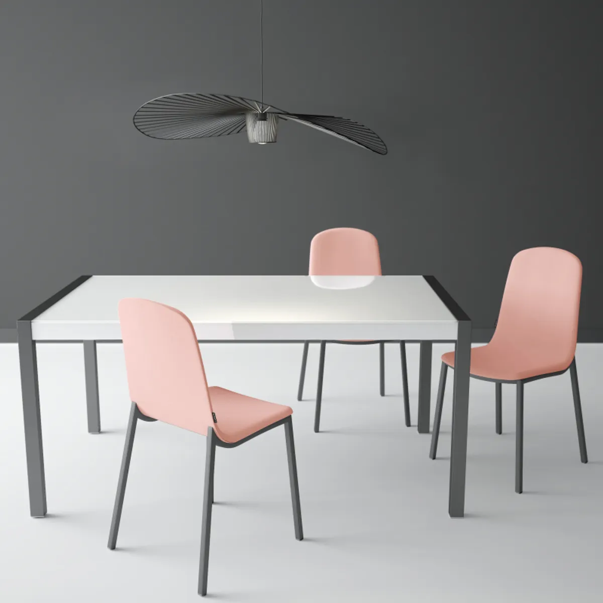 Concept métal - Table en verre extensible — vue 4
