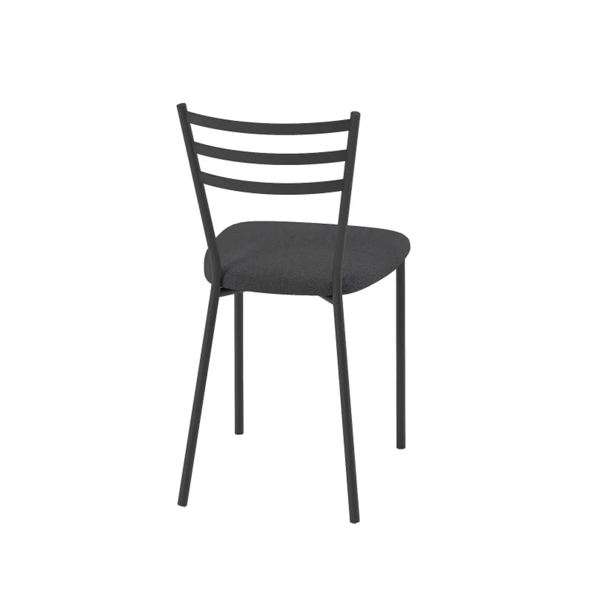 Romy - Chaise de cuisine avec assise rembourrée en simili et dossier en métal — vue 5