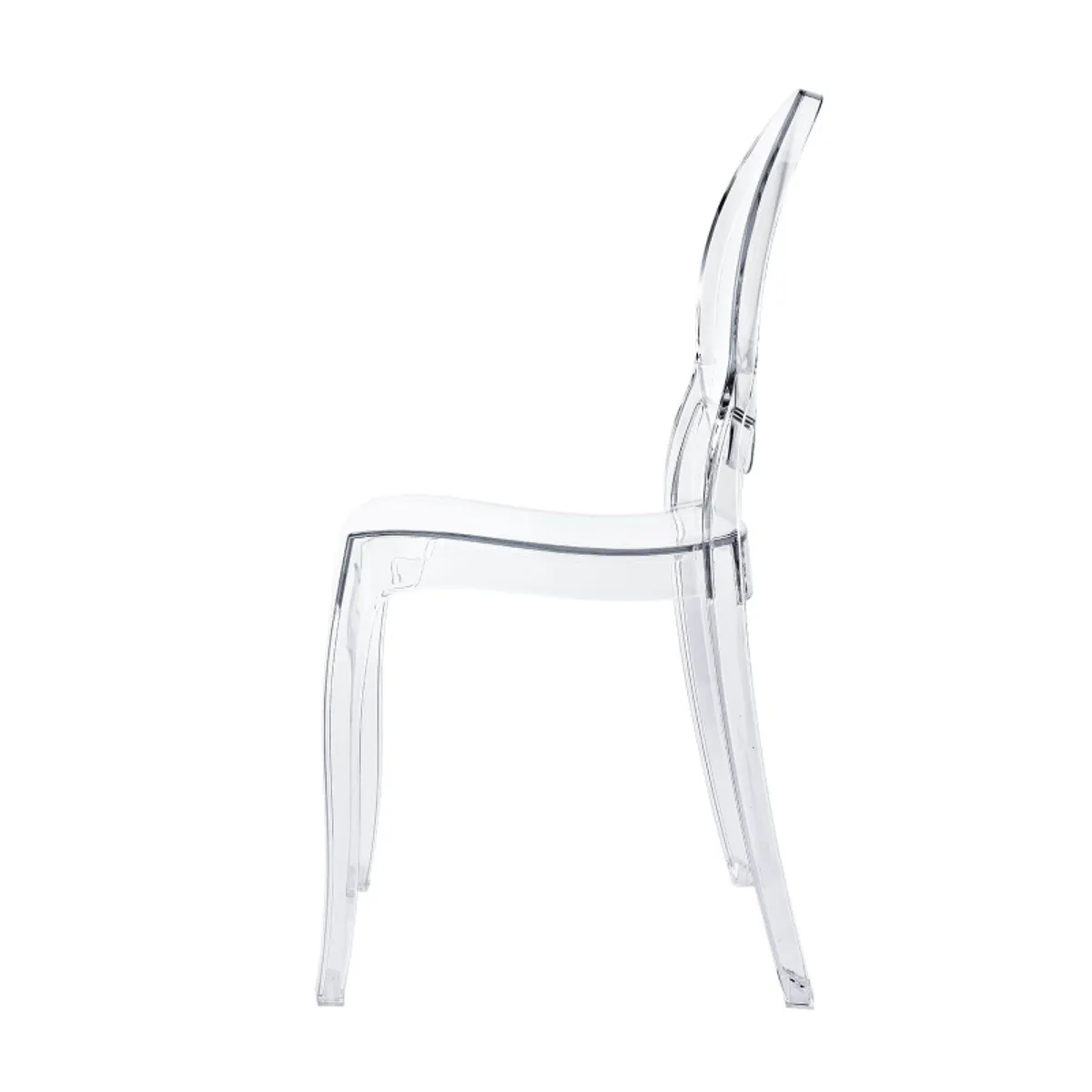Elizabeth - Chaise enfant transparente médaillon — vue 3