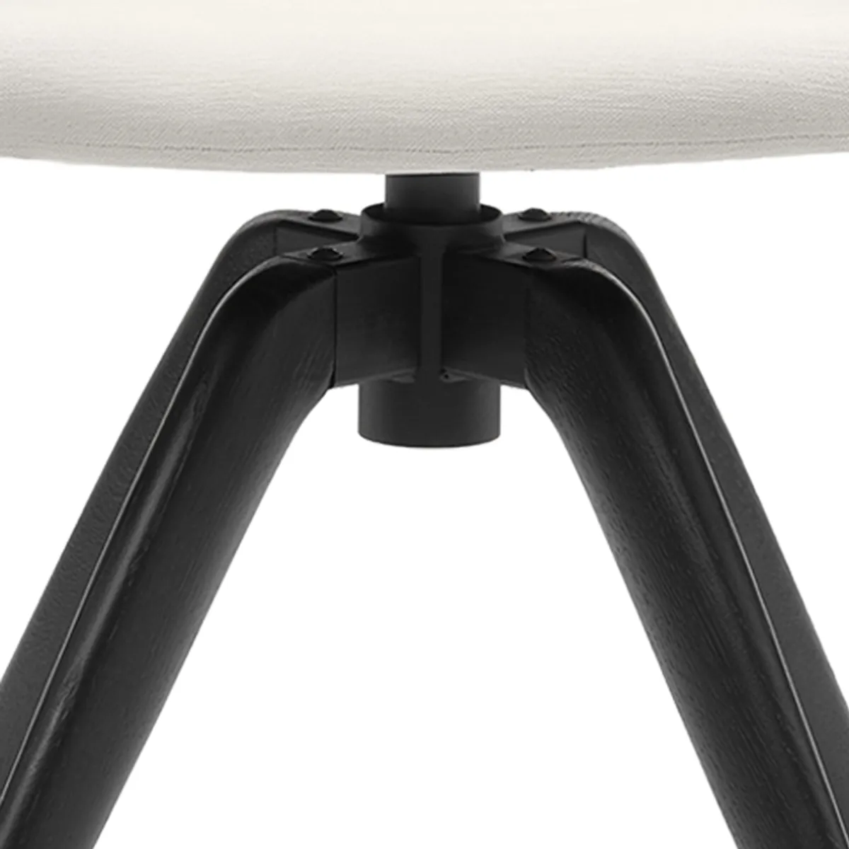 Jeanne Mobitec® - Fauteuil pivotant tendance en tissu et pieds bois — vue 5