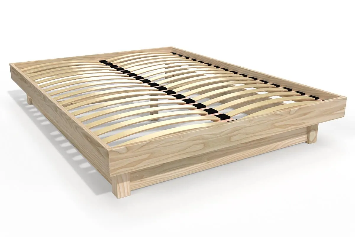 Lit plateforme bois massif